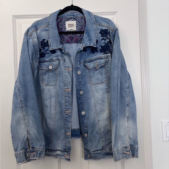 Embroidered Denim Jacket - Picture 1 of 3